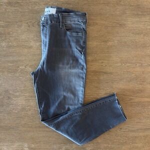 Frank & Eileen Sligo Cropped Mid Rise Skinny Jeans-Gray Stretch Denim-Size 31